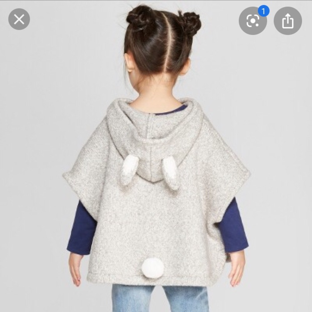 Oshkosh B’Gosh Bunny Sweater Poncho Pullover Size 18M
